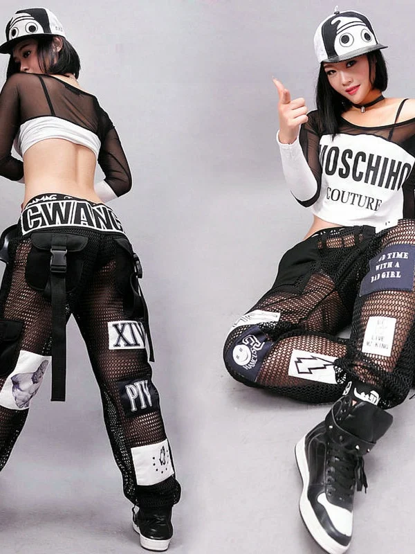 Street Style Casual Net Pants Unisex Loose Fit Hip Hop Dance Bar Performance Wear Women's Fashion Korean Version Stage Outfit
Street Style Casual Net Pants Unisex Loose Fit Hip Hop Dance Bar Performance Wear Women's Fashion Korean Version Stage Outfit