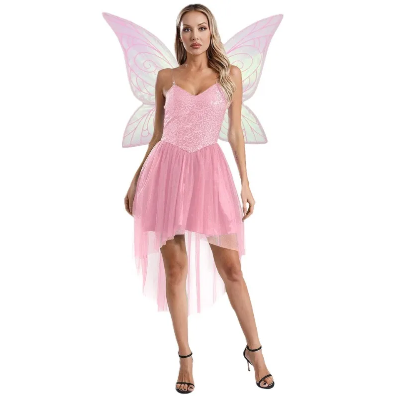 Women’s Halloween Fairy Costume, Playful Elf Dress with Wings for Cosplay & Party
Women’s Halloween Fairy Costume, Playful Elf Dress with Wings for Cosplay & Party