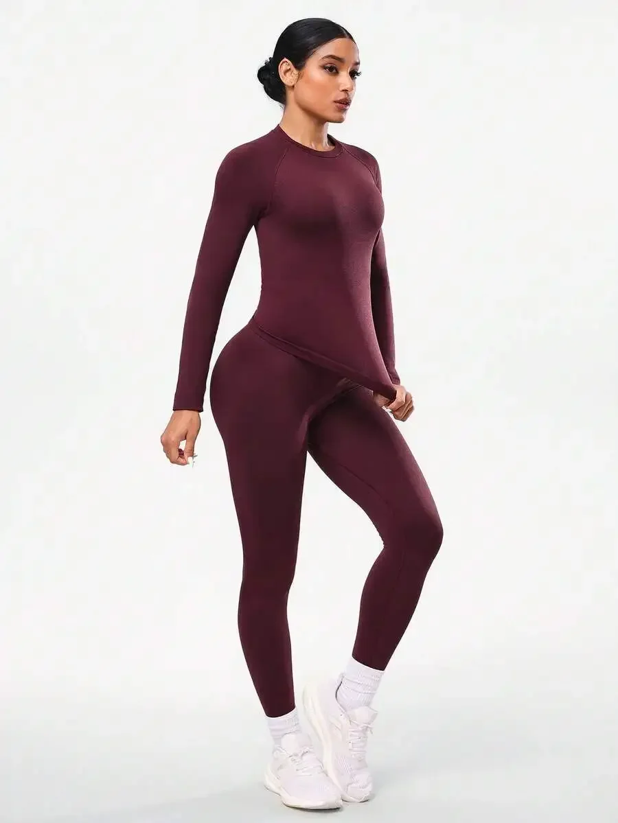 Seamless Long Sleeve Workout Set For Women Compression Yoga Bodysuit Slim Fit Fitness Jumpsuit
Seamless Long Sleeve Workout Set For Women Compression Yoga Bodysuit Slim Fit Fitness Jumpsuit