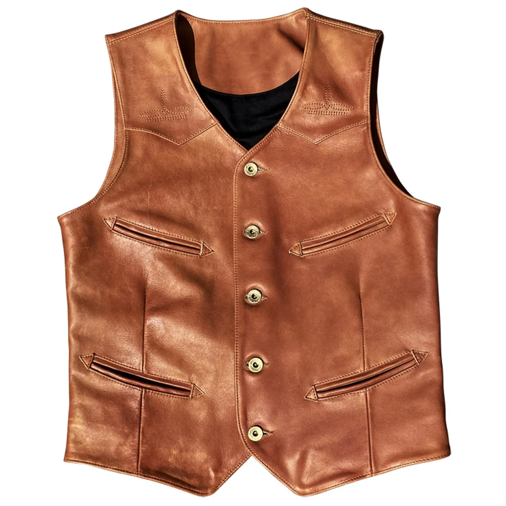 Real Mens American Cowhide Leather Vest Coat Summer Style Workwear Waistcoat Vest Man Streetwear Vintage Man Topwear Clothing
Real Mens American Cowhide Leather Vest Coat Summer Style Workwear Waistcoat Vest Man Streetwear Vintage Man Topwear Clothing