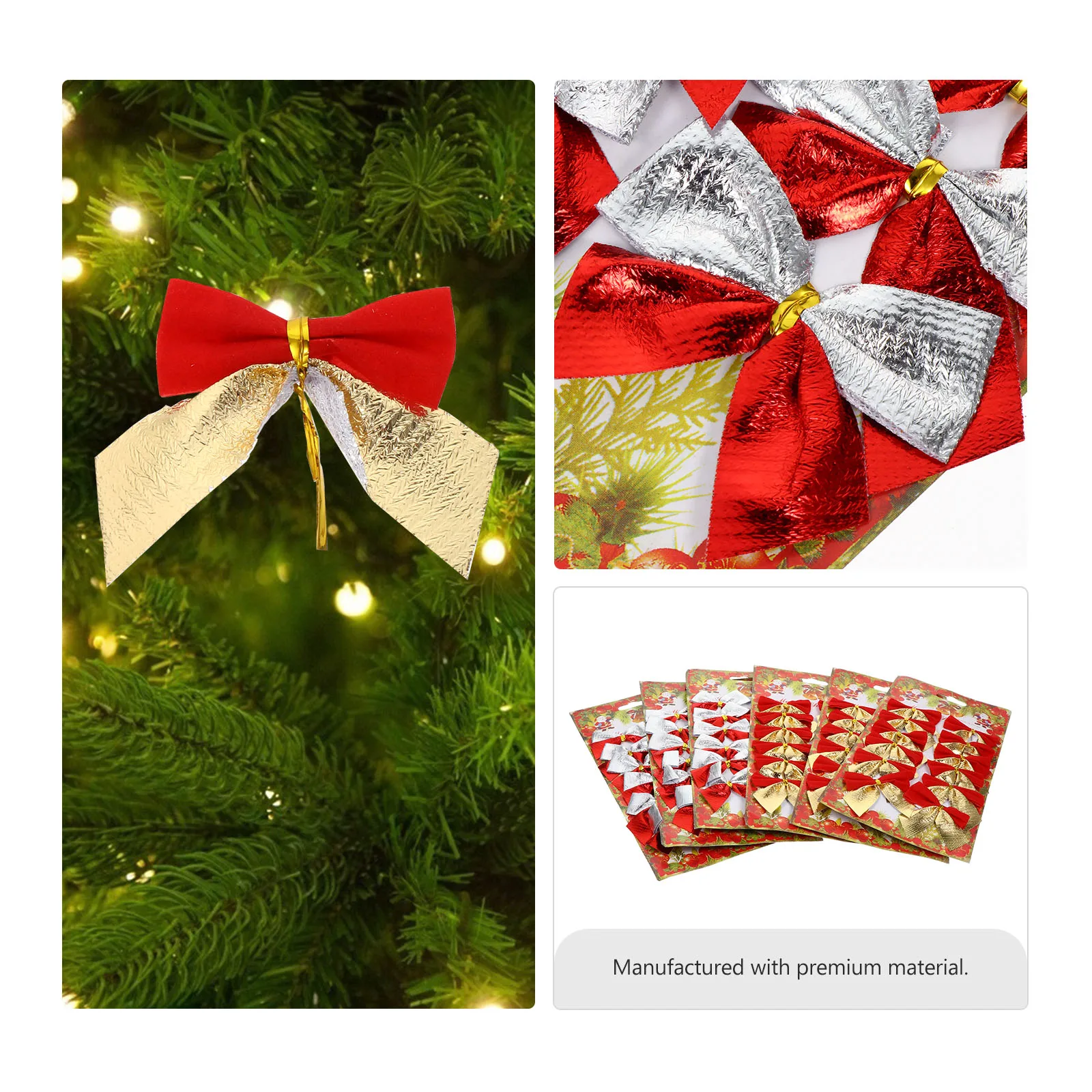 72pcs Bow Decoration Premium Material Festive Atmosphere Party Gift Match Home nament Pendant Christmas
72pcs Bow Decoration Premium Material Festive Atmosphere Party Gift Match Home nament Pendant Christmas