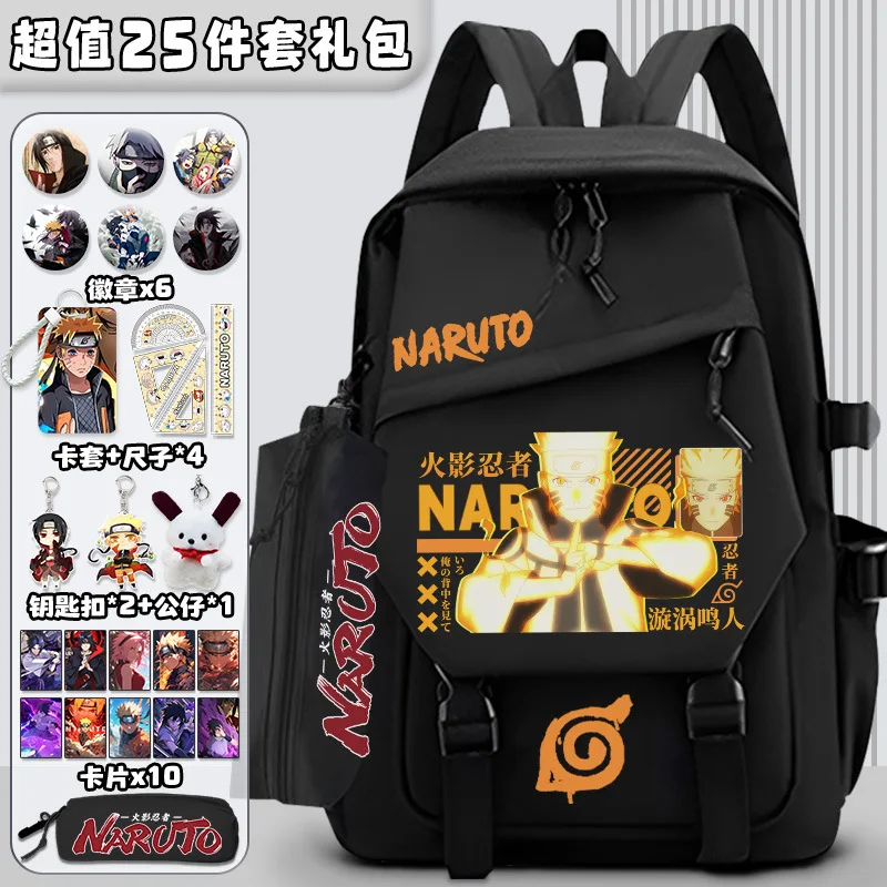 Naruto Sasuke Kakashi Plays Male Female Anime Student Schoolbag Boys Backpack Small Cartoon Laptop Travel Backpack Outdoor Gift
Naruto Sasuke Kakashi Plays Male Female Anime Student Schoolbag Boys Backpack Small Cartoon Laptop Travel Backpack Outdoor Gift