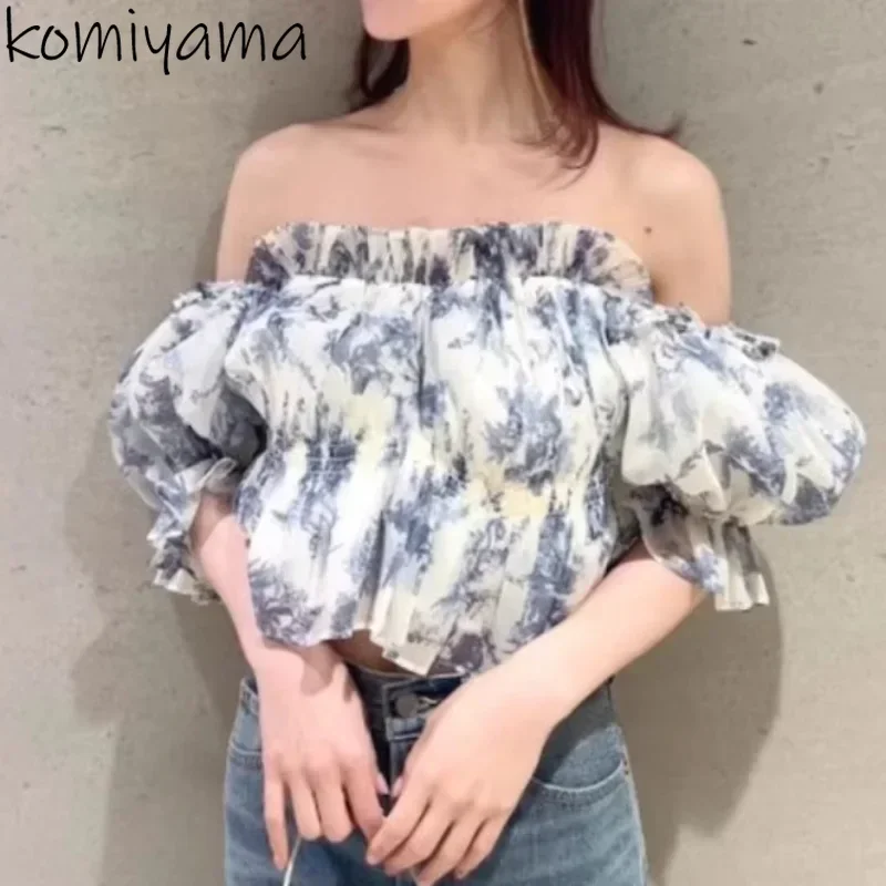 Fungus Pleated Shirts Blouses Slash Neck Off Shoulder Blusas Mujer Puff Sleeve Woman 2025 Clothing Camisas Japaese New Ropa
Fungus Pleated Shirts Blouses Slash Neck Off Shoulder Blusas Mujer Puff Sleeve Woman 2025 Clothing Camisas Japaese New Ropa