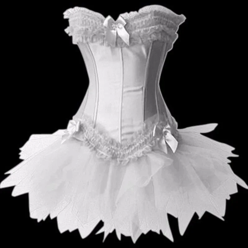 2025 Waist Trainer Corsets Red Black White Sexy Gothic Women Corsets Shapers Body Corset and Bustiers With Mini Skirt
2025 Waist Trainer Corsets Red Black White Sexy Gothic Women Corsets Shapers Body Corset and Bustiers With Mini Skirt