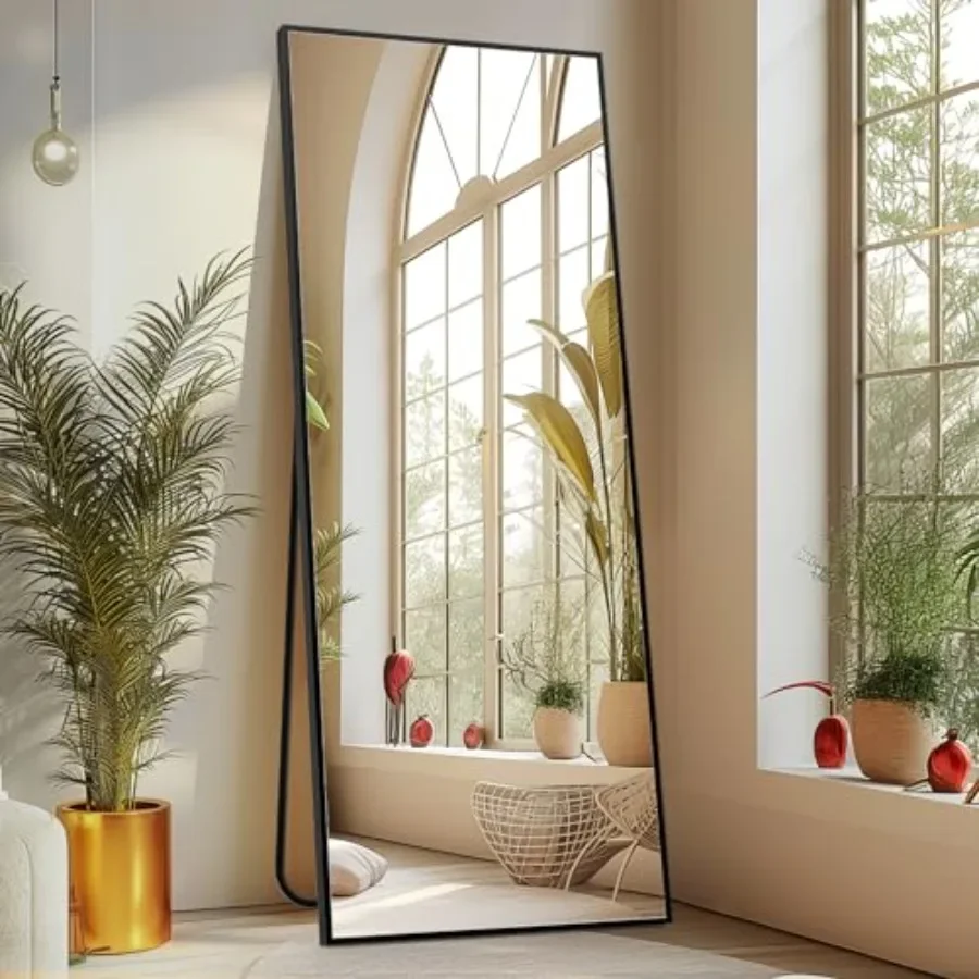 Full Length Mirror for Bedroom/Living Room/Cloakroom, 64x21, Aluminum Alloy Thin Frame, Black, Leaning or Standing Full Body Mi
Full Length Mirror for Bedroom/Living Room/Cloakroom, 64x21, Aluminum Alloy Thin Frame, Black, Leaning or Standing Full Body Mi