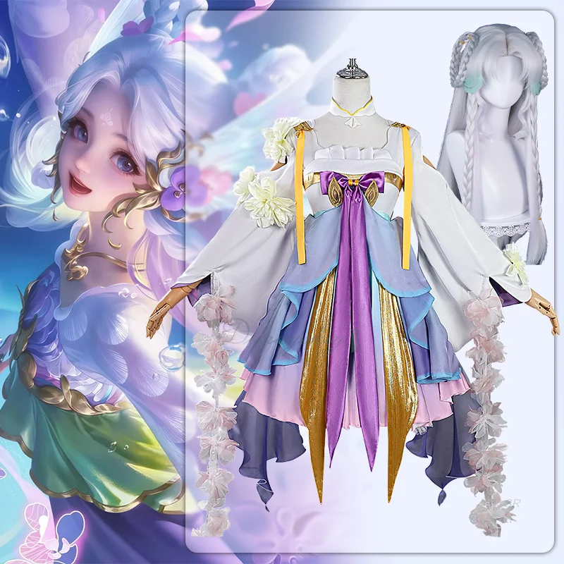 Дория Русалка новая кожа косплей полный комплект Honor Of Kings игра мечтательное милое платье Лолиты аксессуары для парика Хэллоуин 
Дория Русалка новая кожа косплей полный комплект Honor Of Kings игра мечтательное милое платье Лолиты аксессуары для парика Хэллоуин