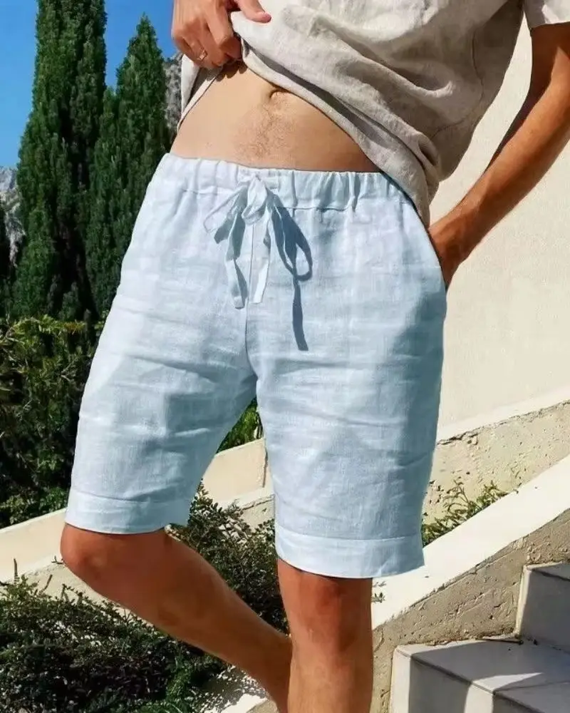 2026 New Men's Linen Cotton Shorts 5-Point Loose Fit Elastic Waist Breathable Summer Casual Beach Shorts
2026 New Men's Linen Cotton Shorts 5-Point Loose Fit Elastic Waist Breathable Summer Casual Beach Shorts