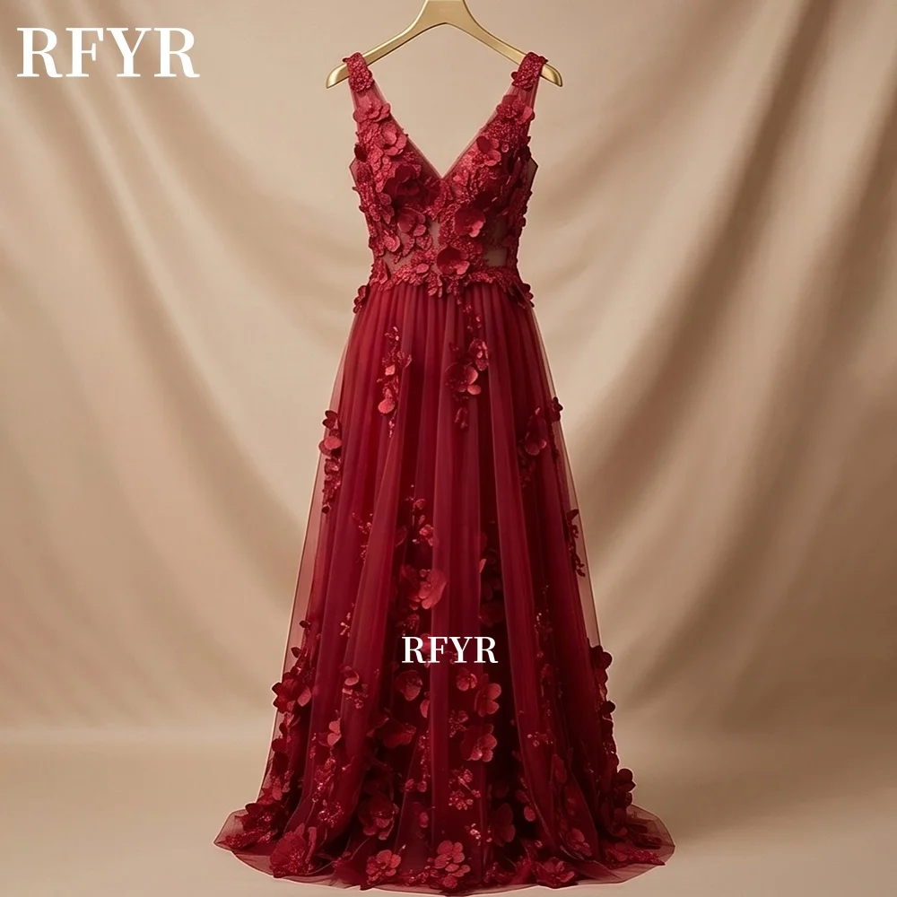 RFYR A Line Evening Dress Lace Applique Prom Gown Sexy V Neck Party Dress Celebrity Gala Dress for Princess Customized
RFYR A Line Evening Dress Lace Applique Prom Gown Sexy V Neck Party Dress Celebrity Gala Dress for Princess Customized
