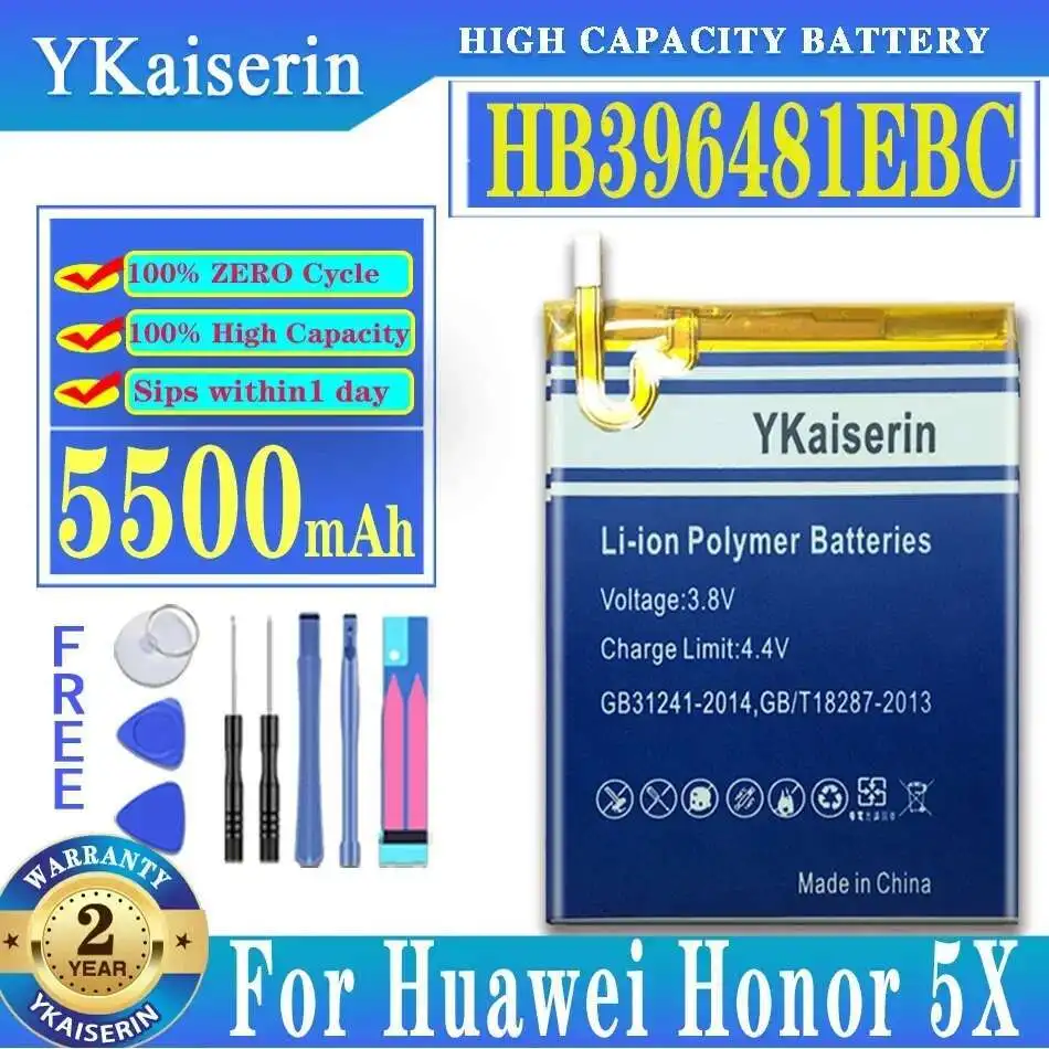 Для Huawei Honor 5X Ascend G7 Plus G8 G8X долговечный аккумулятор для мобильного телефона HB396481EBC 5500 мАч
Для Huawei Honor 5X Ascend G7 Plus G8 G8X долговечный аккумулятор для мобильного телефона HB396481EBC 5500 мАч