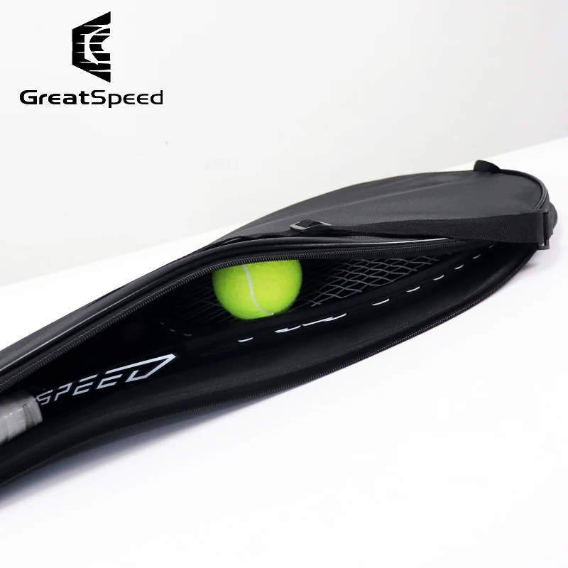 GREATSPEED Tennis Racket Cover, 27-inch No Logo Single Racket Protective Case with Shoulder Strap
GREATSPEED Tennis Racket Cover, 27-inch No Logo Single Racket Protective Case with Shoulder Strap