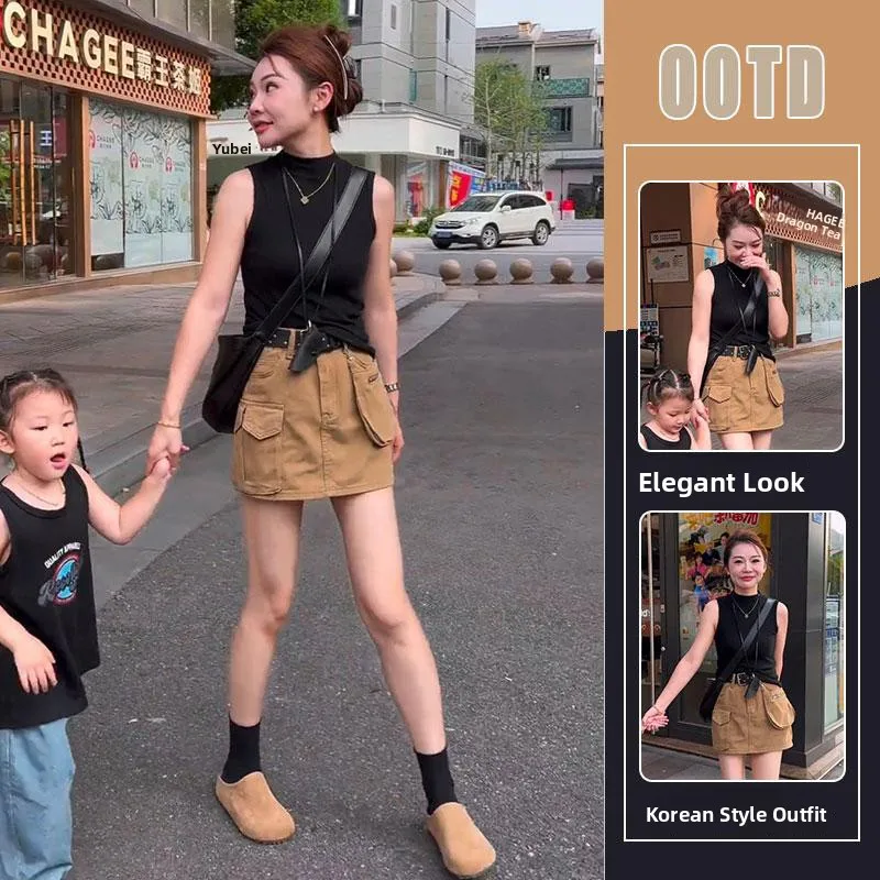 Hong Kong Style Women's Fashion Sleeveless Top And High Waist Short Skirt Set Summer New Arrival Two-Piece Ensemble
Hong Kong Style Women's Fashion Sleeveless Top And High Waist Short Skirt Set Summer New Arrival Two-Piece Ensemble
