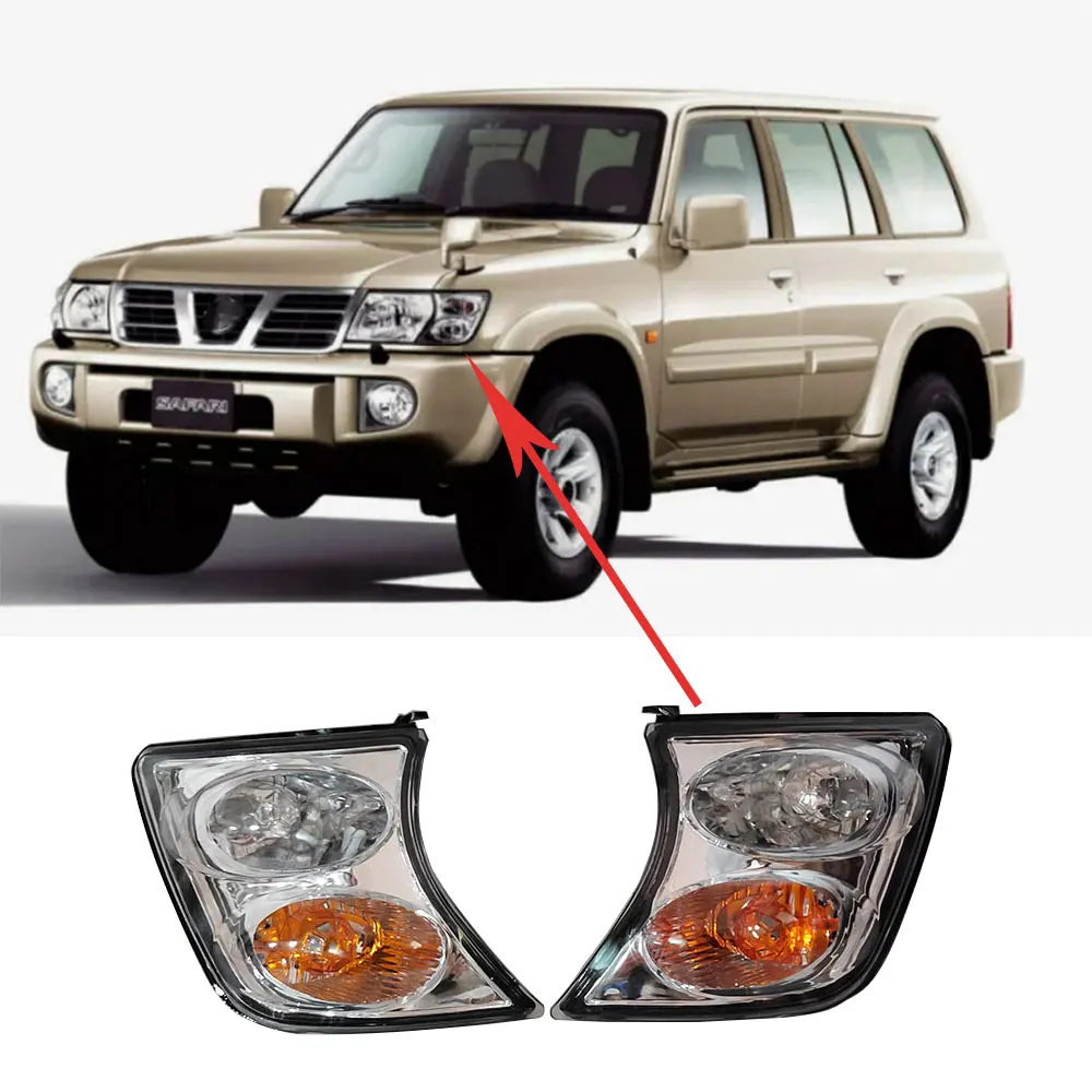 Пара автомобильных угловых фонарей для Nissan PATROL SAFARI Y61, указатель поворота TD42 TB48 2001–2004 гг.
Пара автомобильных угловых фонарей для Nissan PATROL SAFARI Y61, указатель поворота TD42 TB48 2001–2004 гг.