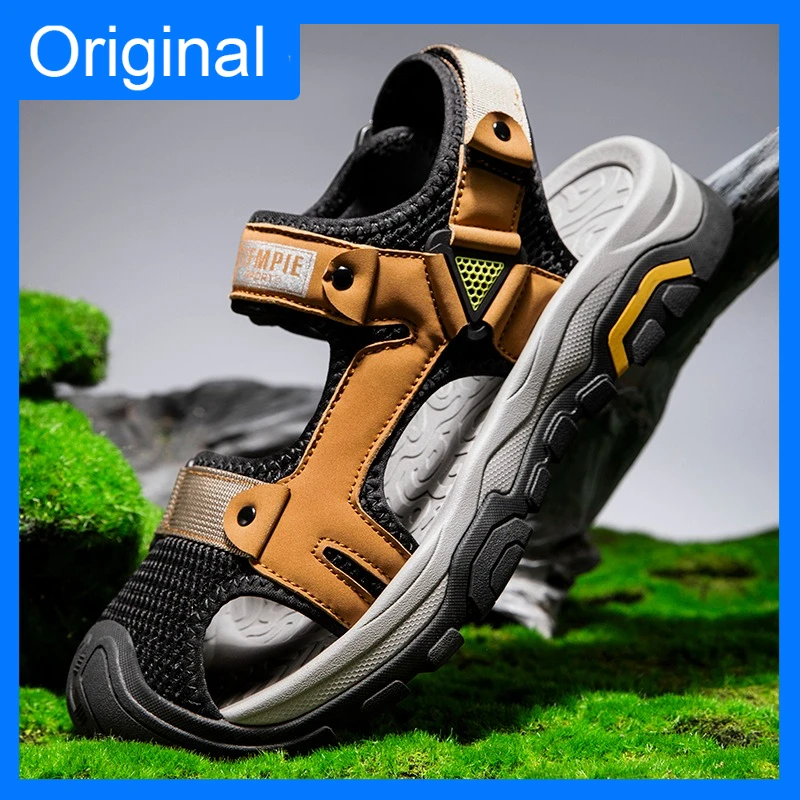 Men Sandals New Summer Fashion Anti Slip Thick Soled Beach Baotou Sandals Youth Breathable Classic Leisure Hiking Sports Sandals
Men Sandals New Summer Fashion Anti Slip Thick Soled Beach Baotou Sandals Youth Breathable Classic Leisure Hiking Sports Sandals