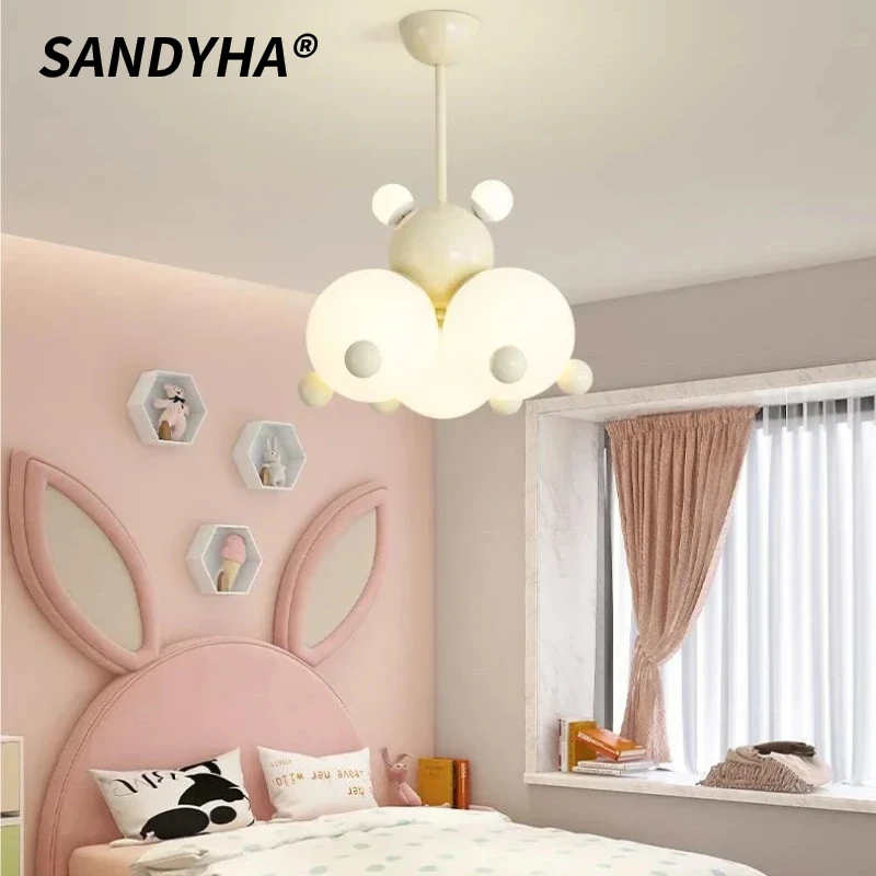 SANDYHA Nordic Simple Chandelier Cream LED Hanging Lamp for Children's Room Bedroom Living Room Home Decoration Lighting Fixture
SANDYHA Nordic Simple Chandelier Cream LED Hanging Lamp for Children's Room Bedroom Living Room Home Decoration Lighting Fixture
