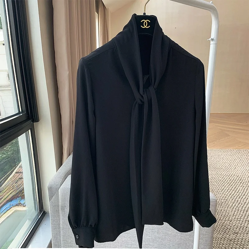 Black Sash Chiffon Shirt Women's Spring Autumn Design Sensation Small Audience Workwear Shirt Commute Style OL Style Straight...
Black Sash Chiffon Shirt Women's Spring Autumn Design Sensation Small Audience Workwear Shirt Commute Style OL Style Straight...