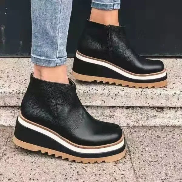 Leather Boots Women Platform Heels Ankle Boots Wedges Casual Fashion 2021 Booties Woman Punk Thick Bottom Shoes Zapatos De Mujer
Leather Boots Women Platform Heels Ankle Boots Wedges Casual Fashion 2021 Booties Woman Punk Thick Bottom Shoes Zapatos De Mujer