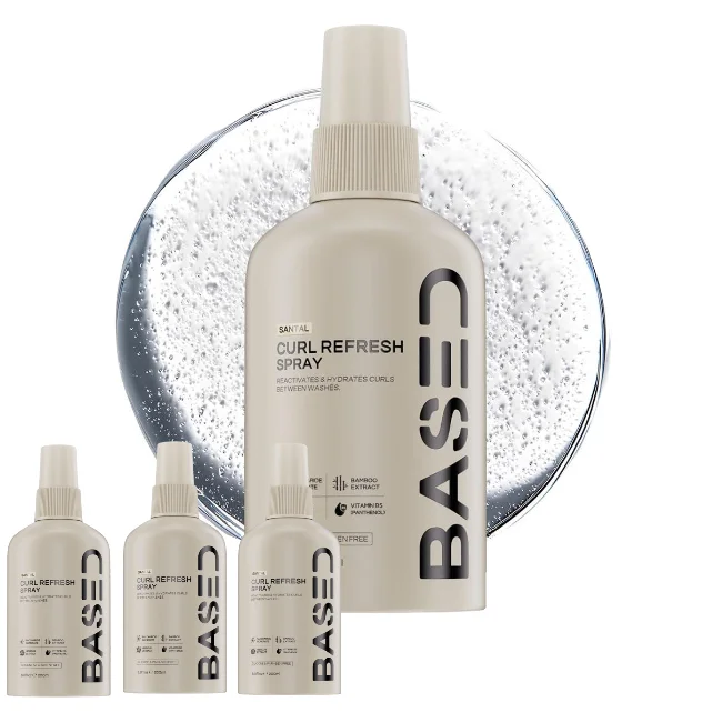 BASED Santal Curl Refresh Spray 200ml – Hydrates & Reactivates Curls, Silicone & Paraben-Free, for Curly Hair Care
BASED Santal Curl Refresh Spray 200ml – Hydrates & Reactivates Curls, Silicone & Paraben-Free, for Curly Hair Care