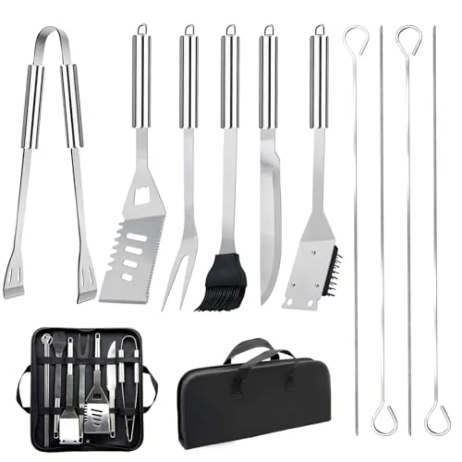 11Pcs Stainless Steel BBQ Grilling Accessories Set, Dad Gifts for Fathers Day Grilling Gifts, Portable Practical Grill Tools Ut
11Pcs Stainless Steel BBQ Grilling Accessories Set, Dad Gifts for Fathers Day Grilling Gifts, Portable Practical Grill Tools Ut