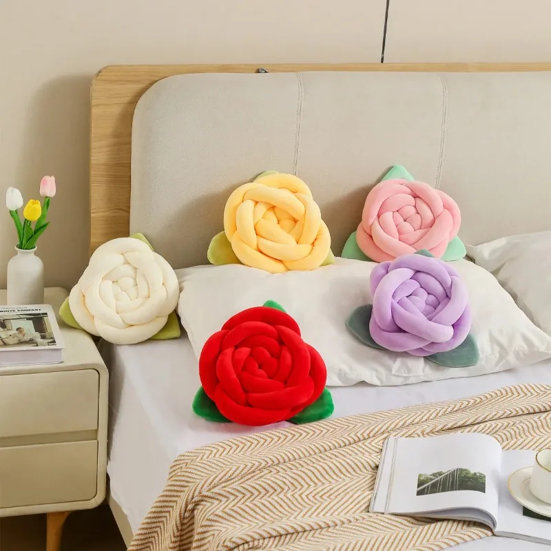 New Woven Knotted Rose Throw Pillow Mother Day Valentine Birthday Gift Decorative Cushion Living Room Sofa Nap Cozy Romantic
New Woven Knotted Rose Throw Pillow Mother Day Valentine Birthday Gift Decorative Cushion Living Room Sofa Nap Cozy Romantic