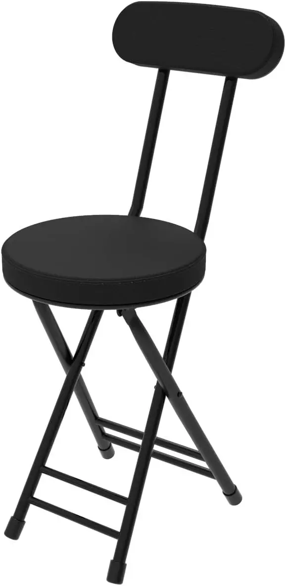 Folding Stool,Cushioned Padded Folding Stool 18.1 inch,Black Portable Heavy Duty Collapsible Padded Round Stool
Folding Stool,Cushioned Padded Folding Stool 18.1 inch,Black Portable Heavy Duty Collapsible Padded Round Stool