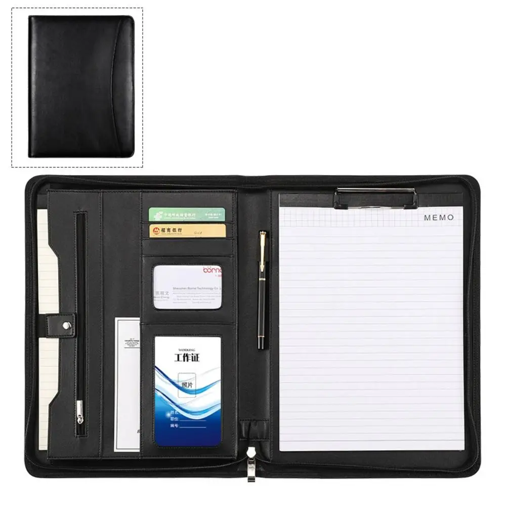 PU Leather A4 Clipboard Folder Multifunctional Stationery Contract File Folders Portable with a4 Notepad
PU Leather A4 Clipboard Folder Multifunctional Stationery Contract File Folders Portable with a4 Notepad