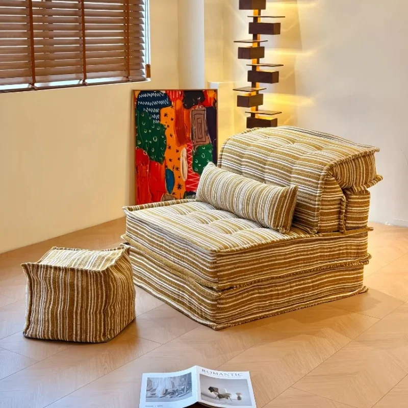 Nordic Style Tofu Block Sofa Set with Ottoman, Striped Fabric for Living Room Coziness, High Quality Version, Foldable
Nordic Style Tofu Block Sofa Set with Ottoman, Striped Fabric for Living Room Coziness, High Quality Version, Foldable