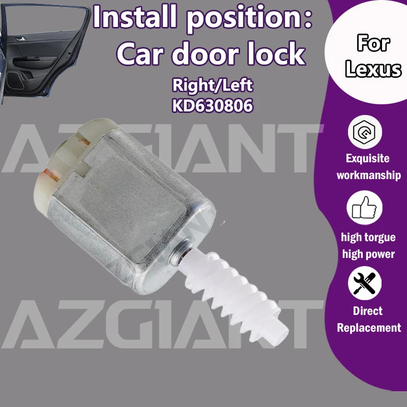 KD630806 For Lexus LX570/LS460/RX350/RX450h/ES350/HS250h Car Electric Door Lock Actuator right left 12V motor rigid plastic gear
KD630806 For Lexus LX570/LS460/RX350/RX450h/ES350/HS250h Car Electric Door Lock Actuator right left 12V motor rigid plastic gear