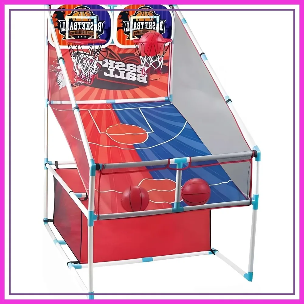 Kids Basketball Arcade Game, Double Hoop with Balls & Pump, Indoor Outdoor Sports Toy for Boys Girls Age 4+
Kids Basketball Arcade Game, Double Hoop with Balls & Pump, Indoor Outdoor Sports Toy for Boys Girls Age 4+