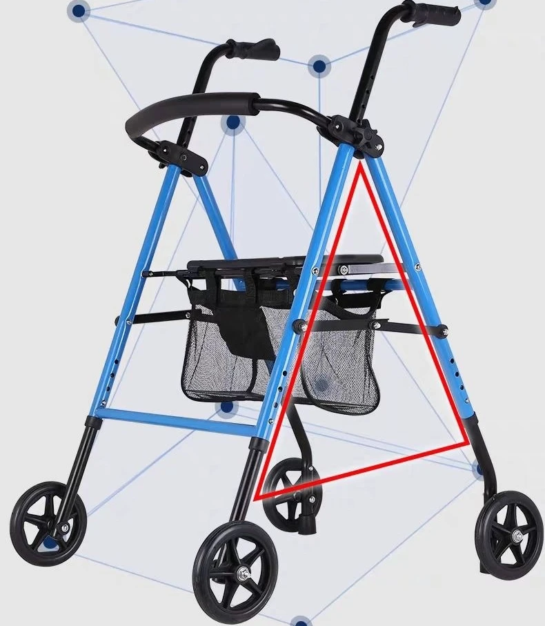 The elderly trolley can be folded, can sit, can buy food, walker, four-wheel portable shopping cart walker
The elderly trolley can be folded, can sit, can buy food, walker, four-wheel portable shopping cart walker