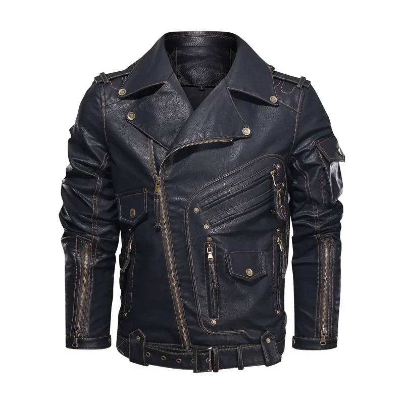 Zipper Pockets Leather Leather Jacket Winter Clothing Winter Mens Leather Jacket Cool Men Fashion Motorcycle PU Brand Coats
Zipper Pockets Leather Leather Jacket Winter Clothing Winter Mens Leather Jacket Cool Men Fashion Motorcycle PU Brand Coats