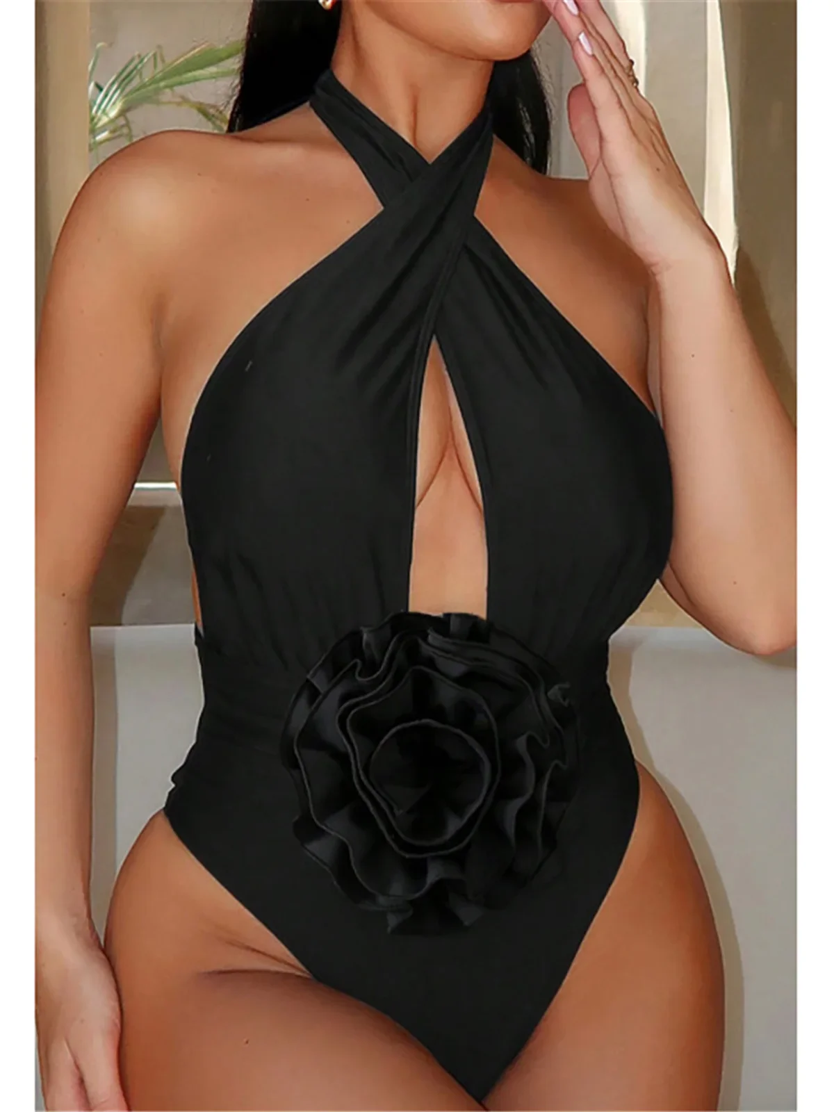 S - XL 3D Цветочный вырез Холтер Цельный купальник Женский купальник с открытой спиной и высоким вырезом для купания ног Купальный костюм для плавания K6847
S - XL 3D Цветочный вырез Холтер Цельный купальник Женский купальник с открытой спиной и высоким вырезом для купания ног Купальный костюм для плавания K6847
