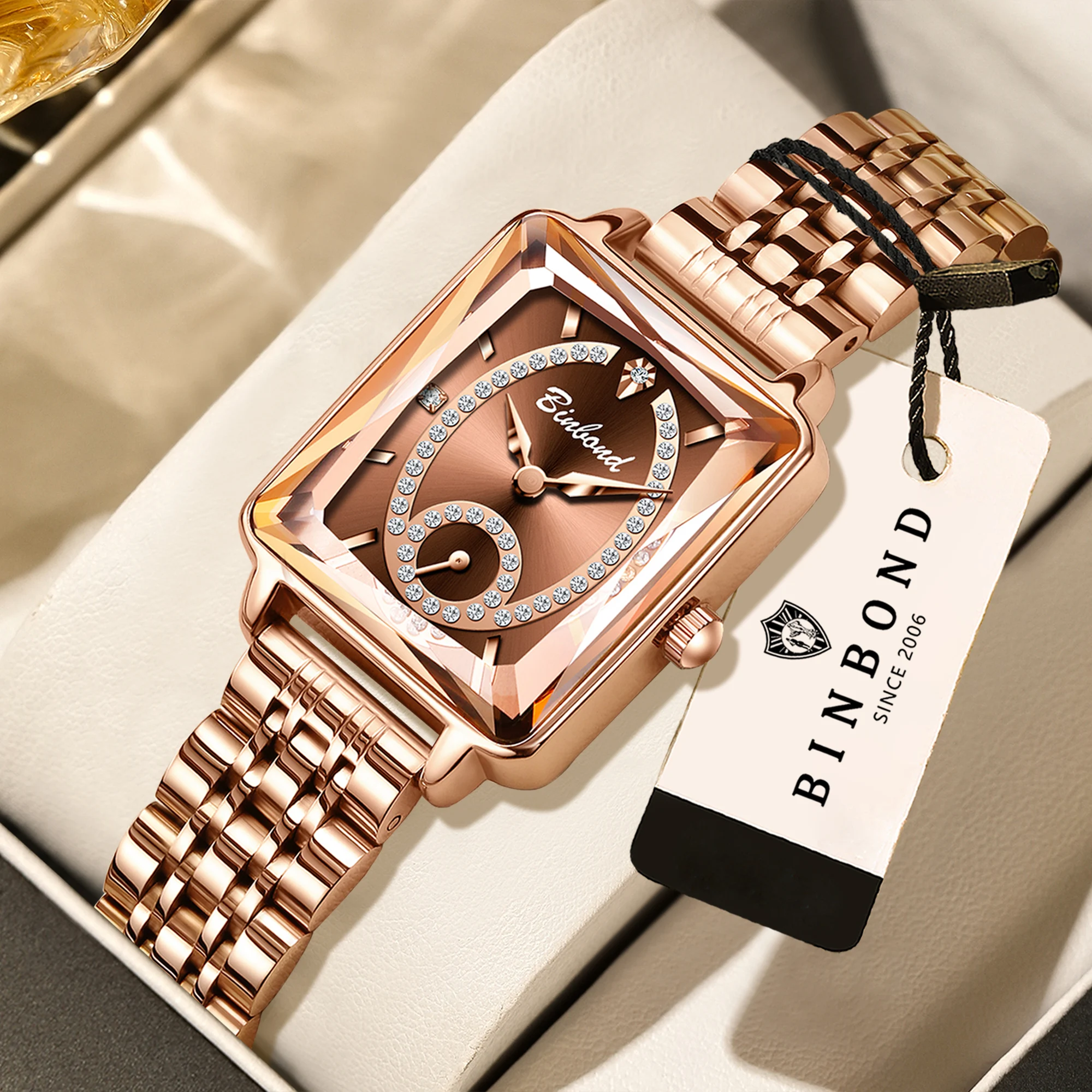 BINBOND Luxury Rectangle Fashion Quartz Watches for Women Precise Luminous Waterproof Zircon Ladies Watch Durable Casual Reloj
BINBOND Luxury Rectangle Fashion Quartz Watches for Women Precise Luminous Waterproof Zircon Ladies Watch Durable Casual Reloj