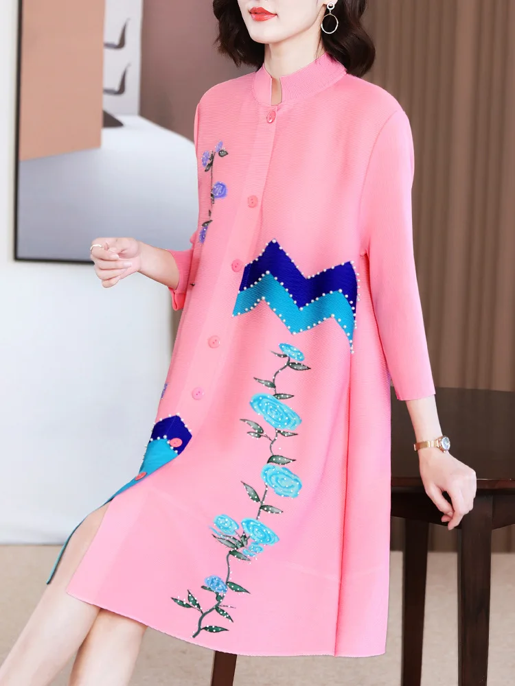 2023 Spring And Summer Women's Large Size Pleate Dress With Single-breasted
2023 Spring And Summer Women's Large Size Pleate Dress With Single-breasted