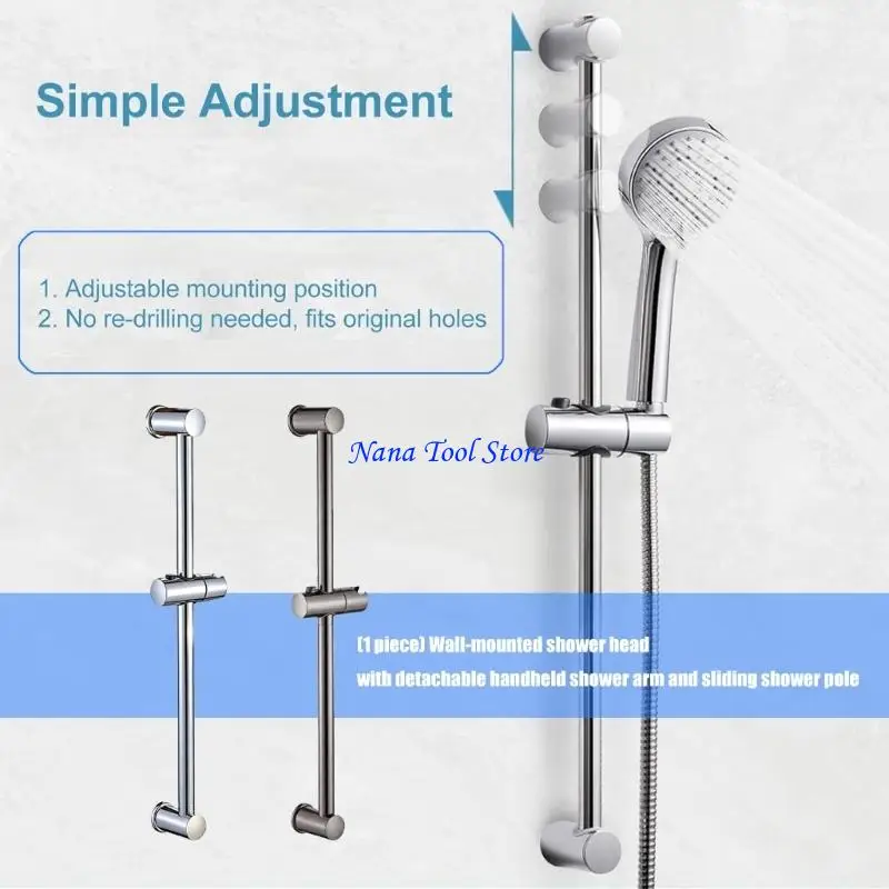 31GJ Wall Mount Adjustable Shower Rod Handheld Sprayer Bracket Steel Easy Installs for Sliding Height Adjustment
31GJ Wall Mount Adjustable Shower Rod Handheld Sprayer Bracket Steel Easy Installs for Sliding Height Adjustment