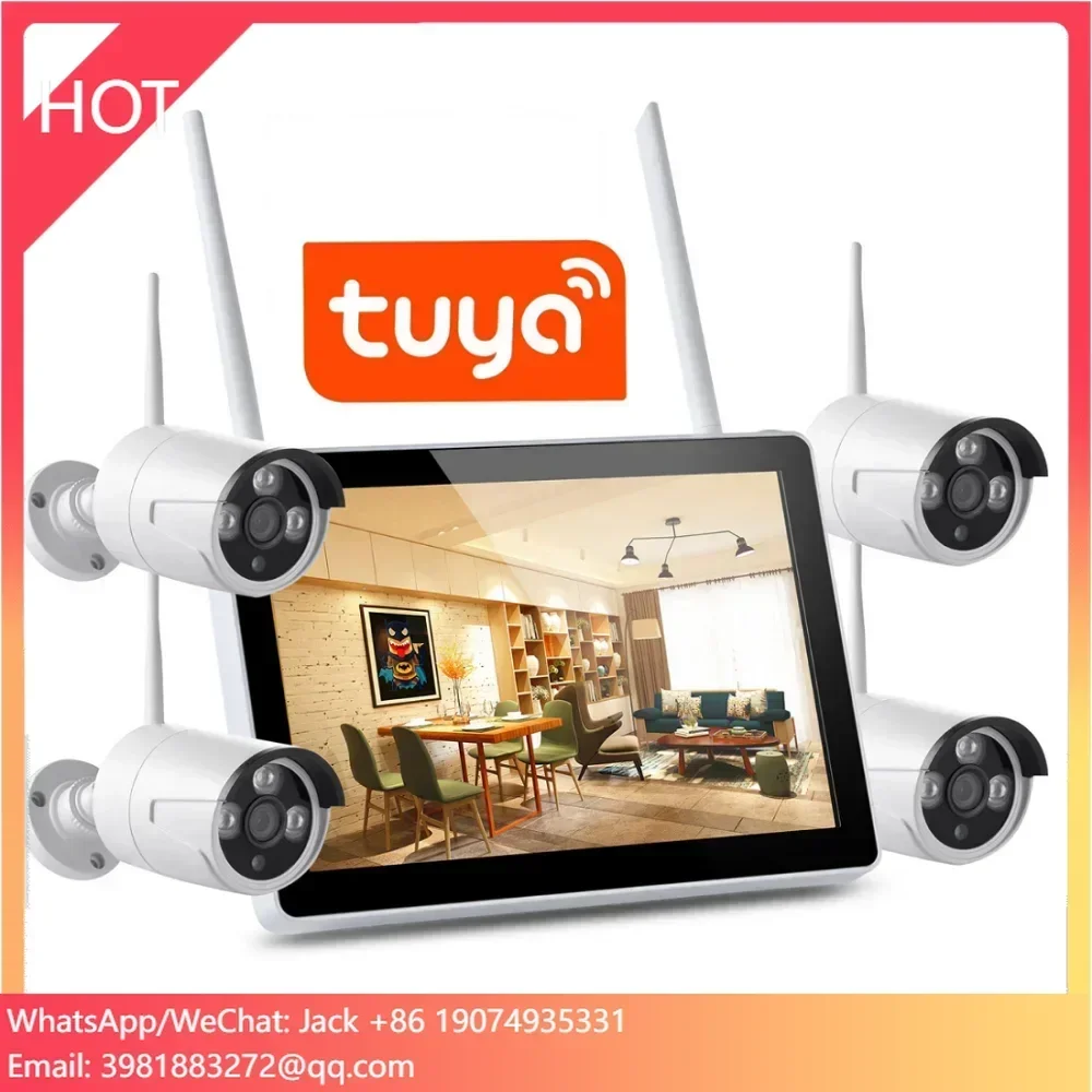 Plug Play 3MP 4CH Video Surveillance Camera DVR NVR Kit With 12 Inch Screen Smart Tuya Home Wifi IP Security Camera System
Plug Play 3MP 4CH Video Surveillance Camera DVR NVR Kit With 12 Inch Screen Smart Tuya Home Wifi IP Security Camera System