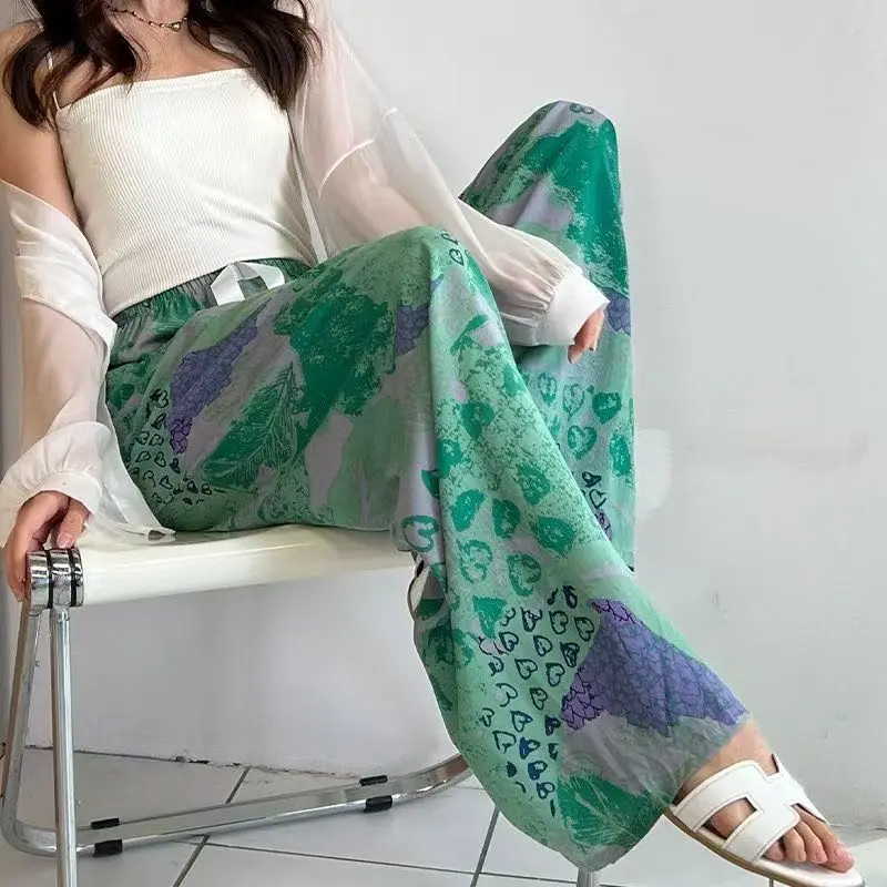 Printed Loose Pajama Pants for Women Thin Wide-leg Pants Large Size Home Nine-point Pants Pyjamas Woman Basic Pajamas Nightwear
Printed Loose Pajama Pants for Women Thin Wide-leg Pants Large Size Home Nine-point Pants Pyjamas Woman Basic Pajamas Nightwear