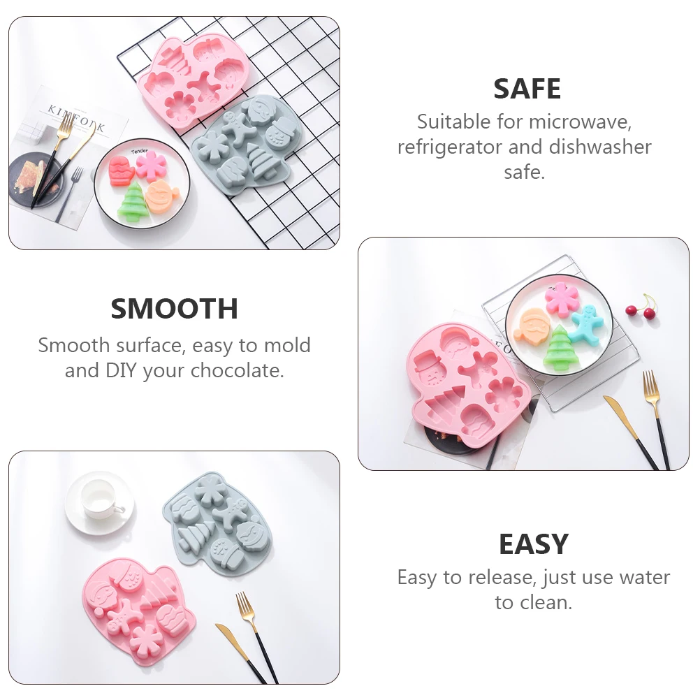 Silicone Chocolate Mold DIY Christmas Baking Tool Cake Gel Cookie Reusable Food Grade Microwave Safe Dishwasher Smooth
Silicone Chocolate Mold DIY Christmas Baking Tool Cake Gel Cookie Reusable Food Grade Microwave Safe Dishwasher Smooth
