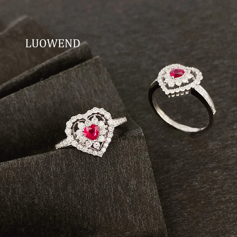 Кольца LUOWEND из 100% белого золота 18 карат, романтическая форма сердца, роскошное кольцо с бриллиантом и натуральным рубином для женщин, высокие свадебные украшения
Кольца LUOWEND из 100% белого золота 18 карат, романтическая форма сердца, роскошное кольцо с бриллиантом и натуральным рубином для женщин, высокие свадебные украшения