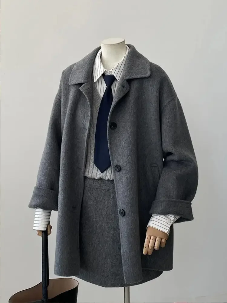 Sweet Hot Girl Commuter Style Lapel Woolen Coat Women's Autumn/winter Loose Long-sleeved Short Coat Fashion Female Clothes
Sweet Hot Girl Commuter Style Lapel Woolen Coat Women's Autumn/winter Loose Long-sleeved Short Coat Fashion Female Clothes