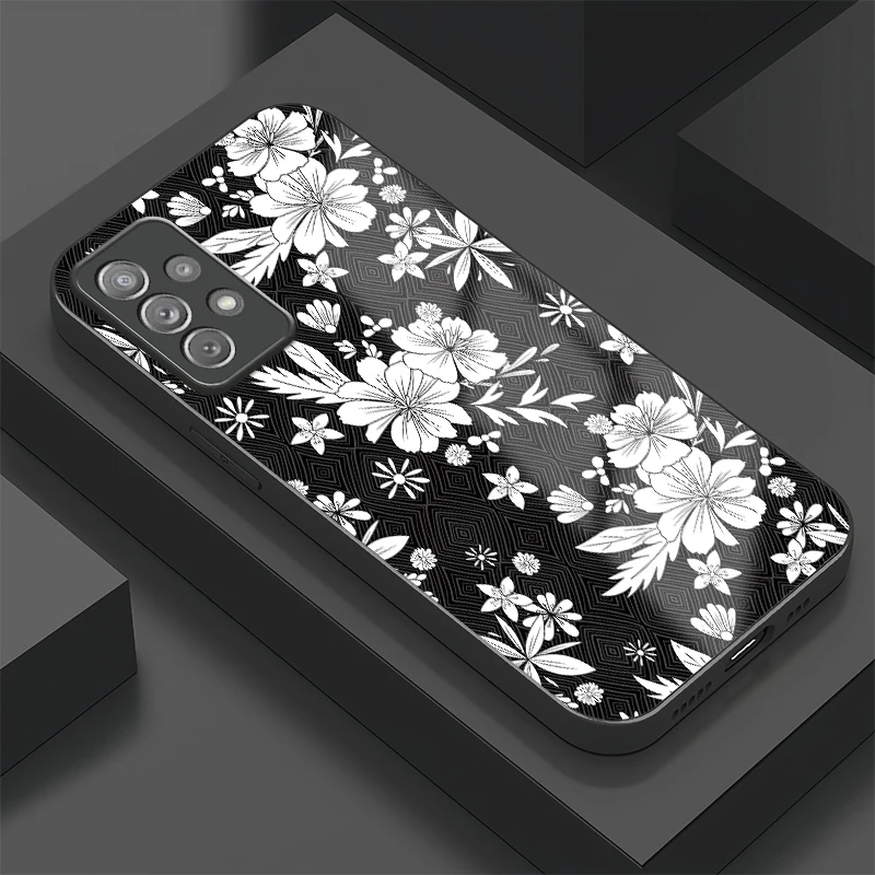 Противоударный чехол для телефона из закаленного стекла для Samsung Galaxy A42 A32 A22 A72 A52 A52S A12 Nacho, роскошный чехол-бампер с цветочной росписью
Противоударный чехол для телефона из закаленного стекла для Samsung Galaxy A42 A32 A22 A72 A52 A52S A12 Nacho, роскошный чехол-бампер с цветочной росписью