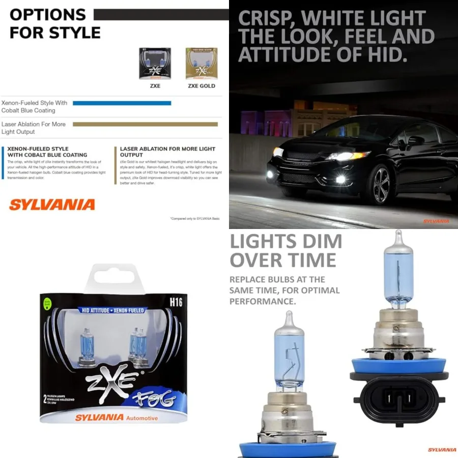 - H16 SilverStar zXe Fog High Performance Halogen Fog Light Bulb - Bright White Light Output, HID Attitude, Xenon Fueled Techno
- H16 SilverStar zXe Fog High Performance Halogen Fog Light Bulb - Bright White Light Output, HID Attitude, Xenon Fueled Techno
