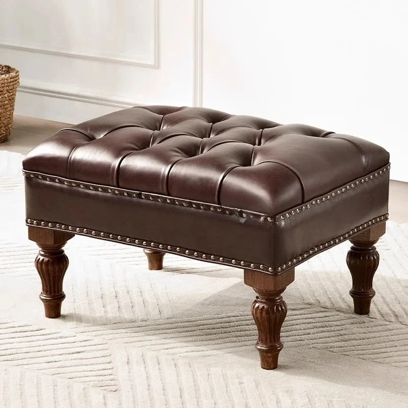 ss American country sofa pedal oak all solid wood real first layer cowhide European style bedside cloakroom shoe changing stool
ss American country sofa pedal oak all solid wood real first layer cowhide European style bedside cloakroom shoe changing stool