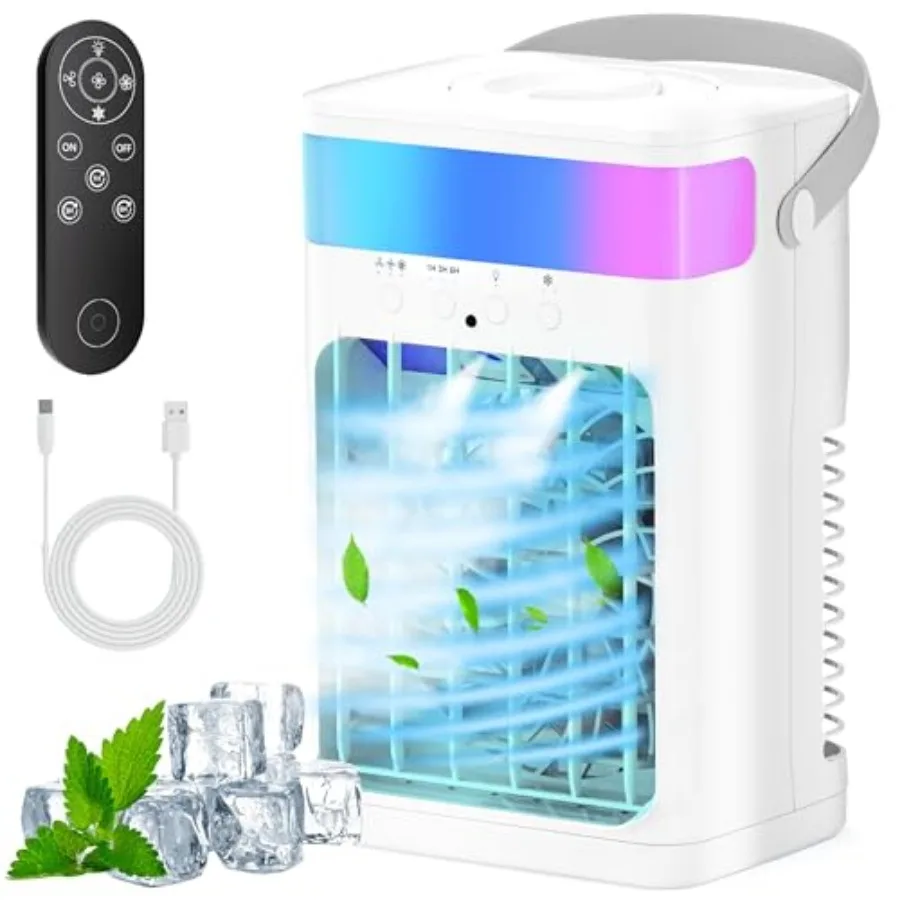 Portable Air Conditioner, Cooling Fan 3 Speeds and 3 Modes Personal Cooling Fan Mini Air Conditioner Fan with Remote, 1500ML Wa
Portable Air Conditioner, Cooling Fan 3 Speeds and 3 Modes Personal Cooling Fan Mini Air Conditioner Fan with Remote, 1500ML Wa