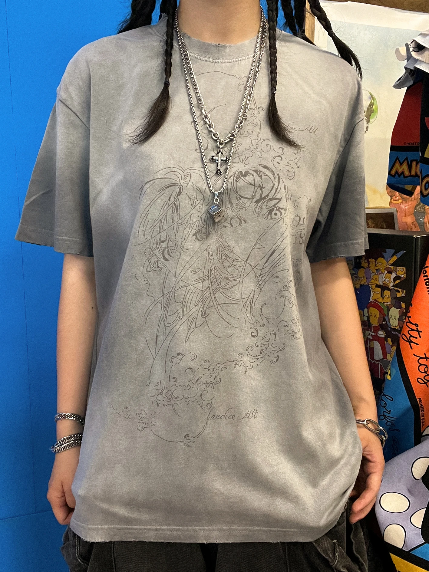 American Style Loose Casual Hong Kong Style Short Sleeve T-Shirt Versatile High End Feel Wang You Bing Studio Heart's Desires
American Style Loose Casual Hong Kong Style Short Sleeve T-Shirt Versatile High End Feel Wang You Bing Studio Heart's Desires