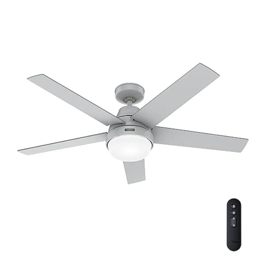 52 inch Indoor Ceiling Fan with LED Light and Remote Control - Modern Smart Ceiling Fan, Standard Mount, 5 Blades, Dove Grey, Q
52 inch Indoor Ceiling Fan with LED Light and Remote Control - Modern Smart Ceiling Fan, Standard Mount, 5 Blades, Dove Grey, Q