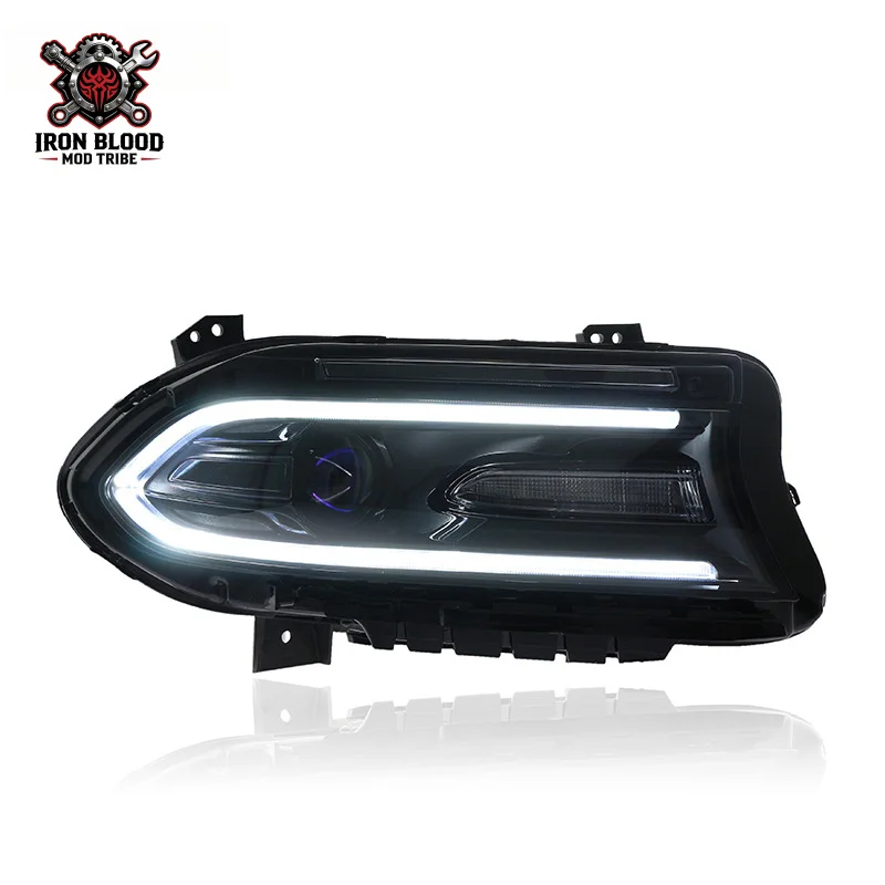 Suitable for 2015-2019 Dodge Charger headlight assembly modification with Chargerr LED daytime running lights and bi-xenon lense
Suitable for 2015-2019 Dodge Charger headlight assembly modification with Chargerr LED daytime running lights and bi-xenon lense