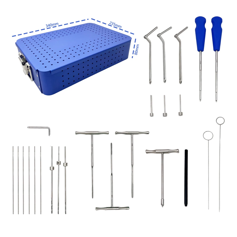 1set Cannulated Screw Instrument Set 3.5mm 4.0mm 4.5mm Aluminium Sterilization Container Orthopedic Surgical Instrument
1set Cannulated Screw Instrument Set 3.5mm 4.0mm 4.5mm Aluminium Sterilization Container Orthopedic Surgical Instrument