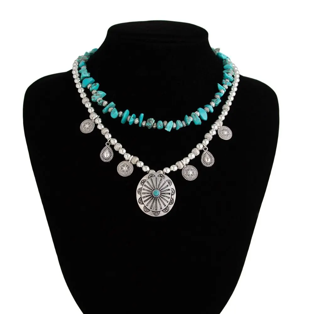 New CCB Beaded Irregular Stone Necklace Carving Pattern Ethnic Style Multi Layer Necklace Vintage Bohemian Clavicle Chain Party
New CCB Beaded Irregular Stone Necklace Carving Pattern Ethnic Style Multi Layer Necklace Vintage Bohemian Clavicle Chain Party