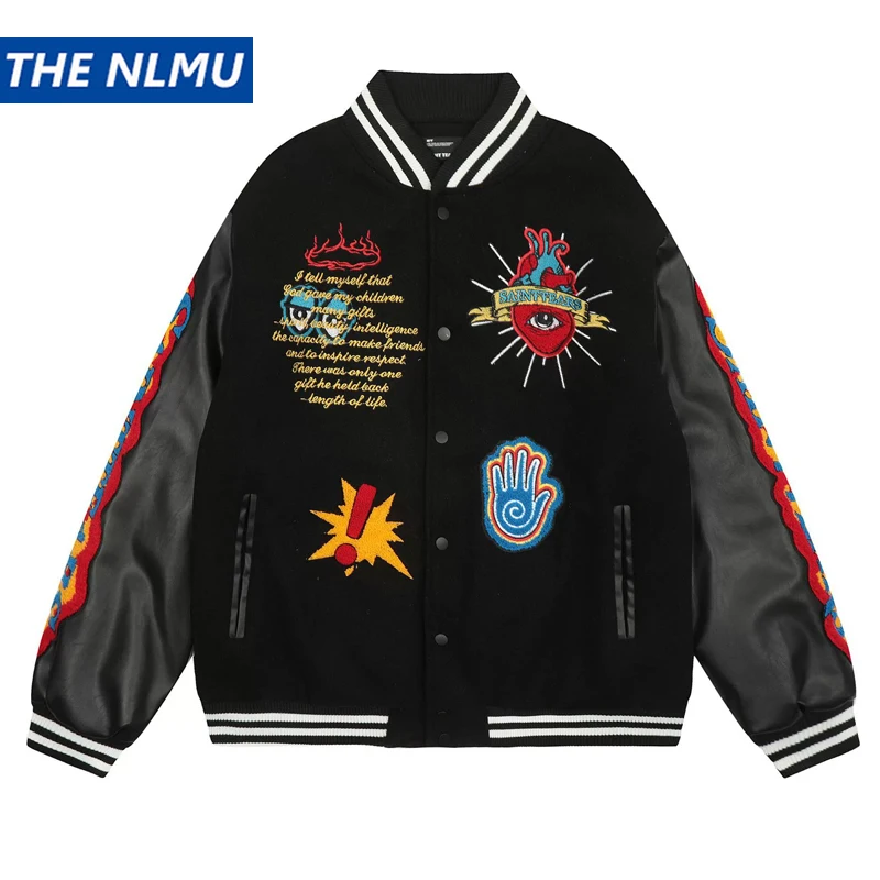 Unisex Varsity Jacket Men Embroidered Patchwork Baseball Jackets Mens Harajuku Streetwear Hip Hop Oversized Jacket
Unisex Varsity Jacket Men Embroidered Patchwork Baseball Jackets Mens Harajuku Streetwear Hip Hop Oversized Jacket