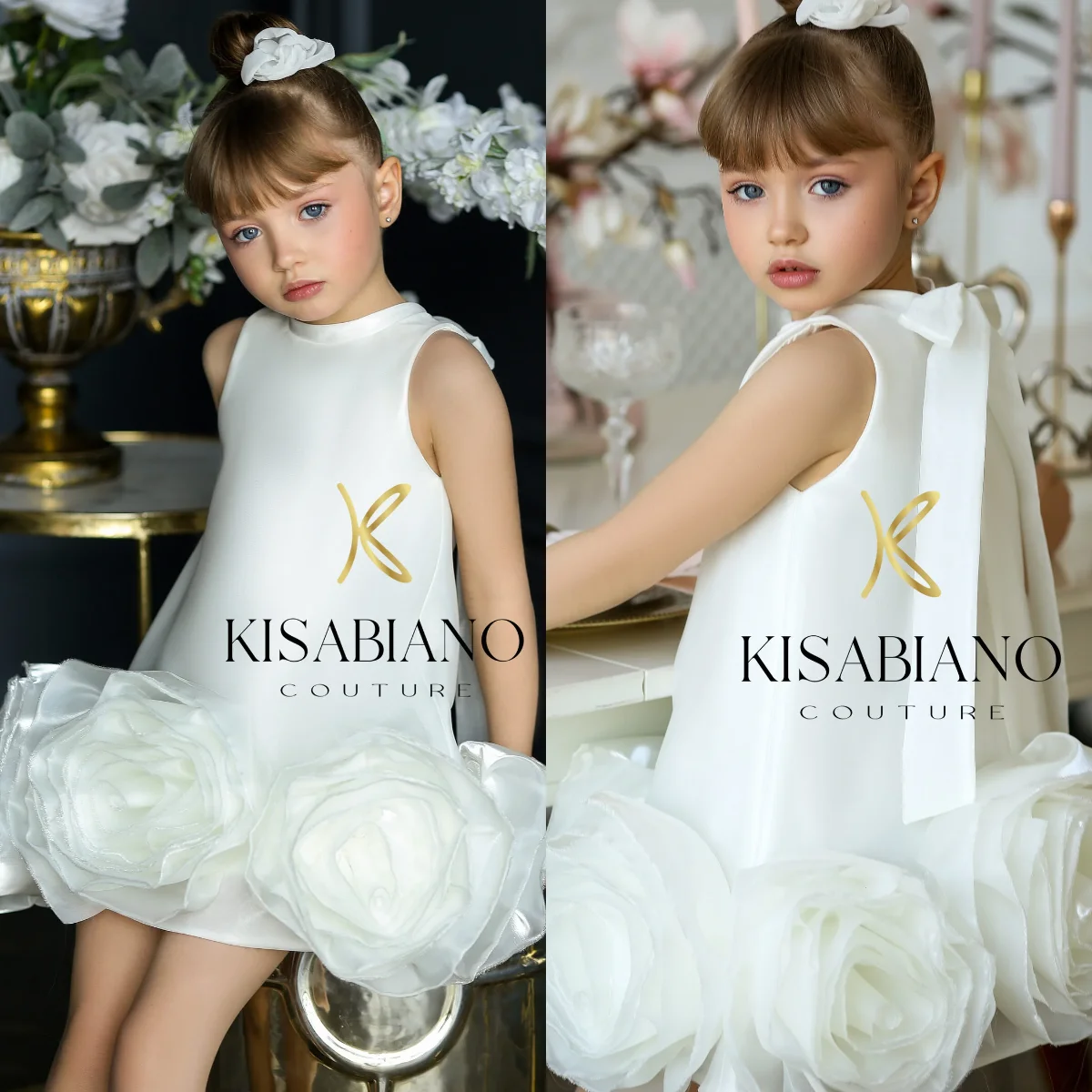 Customized White Flower Girl Dresses For Wedding Baby Girl's Birthday Gowns Hand Made Floral First Communion Dress
Customized White Flower Girl Dresses For Wedding Baby Girl's Birthday Gowns Hand Made Floral First Communion Dress